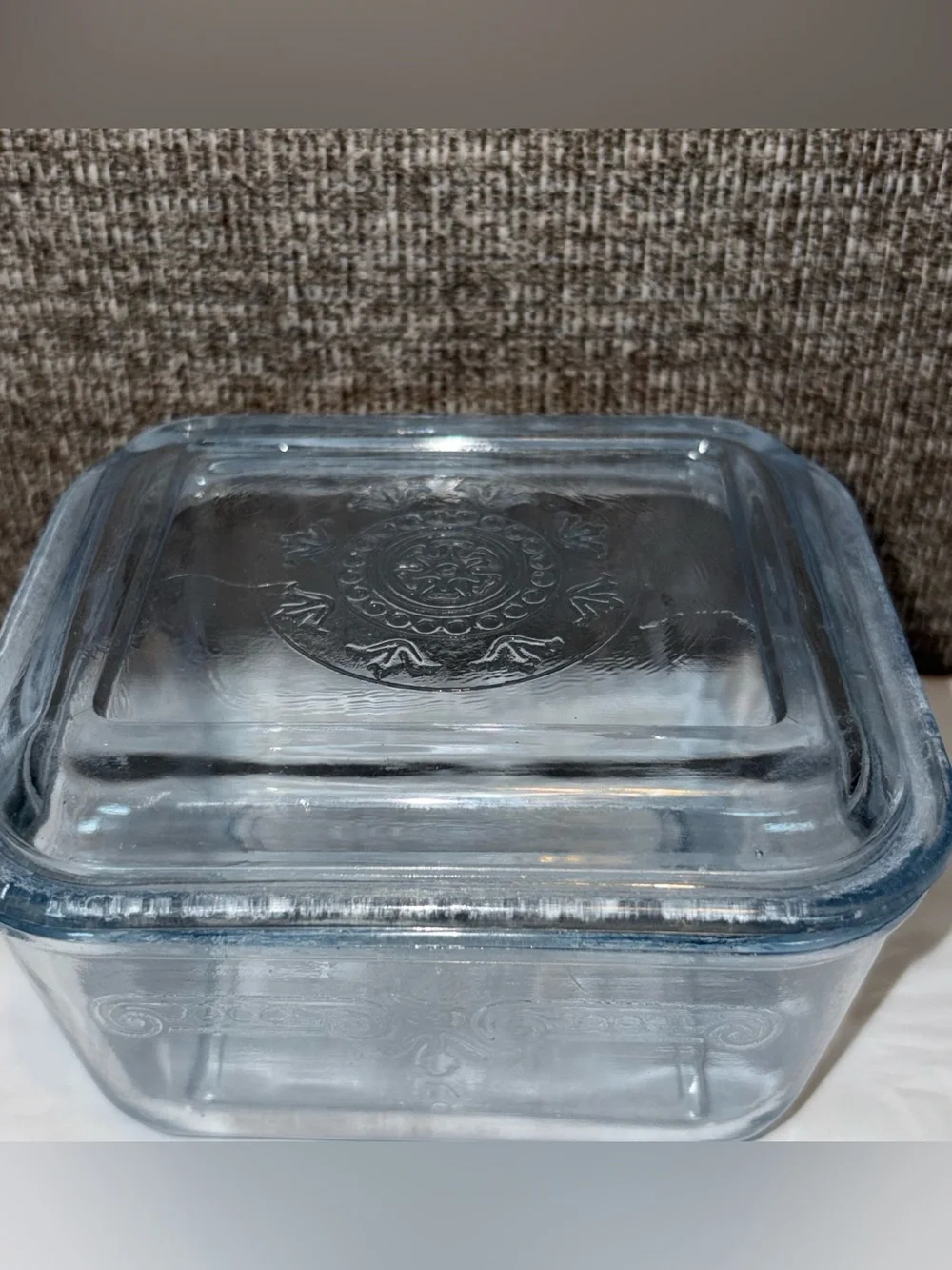 Vintage Fire King Sapphire Blue Philbe Glass Refrigerator Dish With Lid